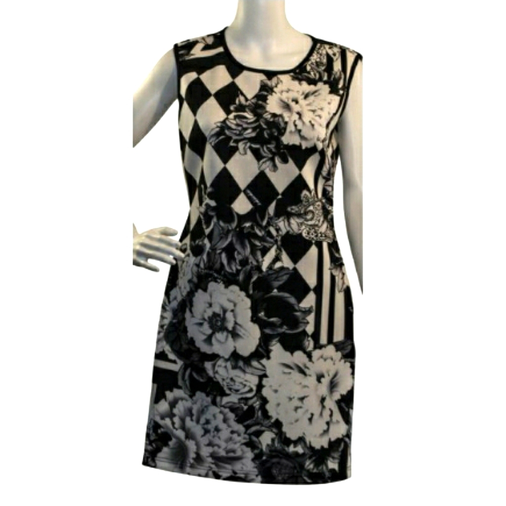 Neiman Marcus black and white dress